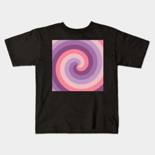 Abstract Lines Of Soft Pink and Purple Kids T-Shirt